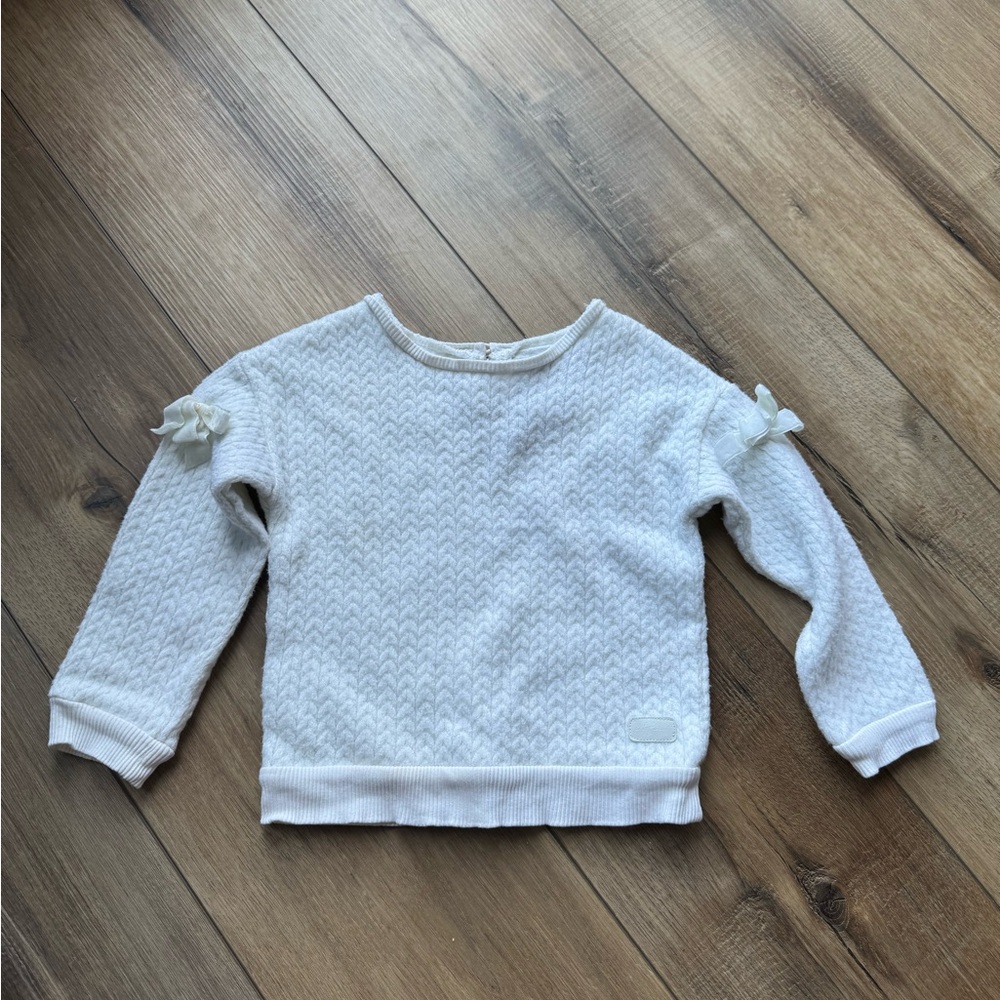 7 For All mankind off-white Sweater with Bow Details | 18mo | VGUC | 100% cotton